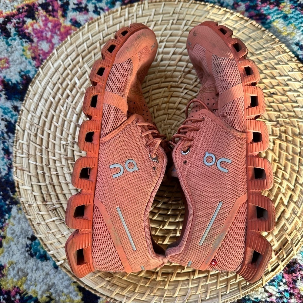 On Running Cloud X Sneaker Orange Womens Size 8 - Picture 10 of 11
